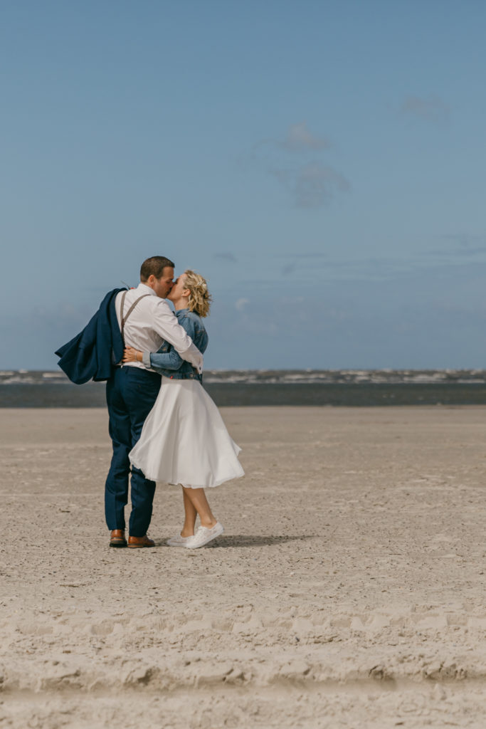 Hochzeitsfotos am Strand von Langeoog